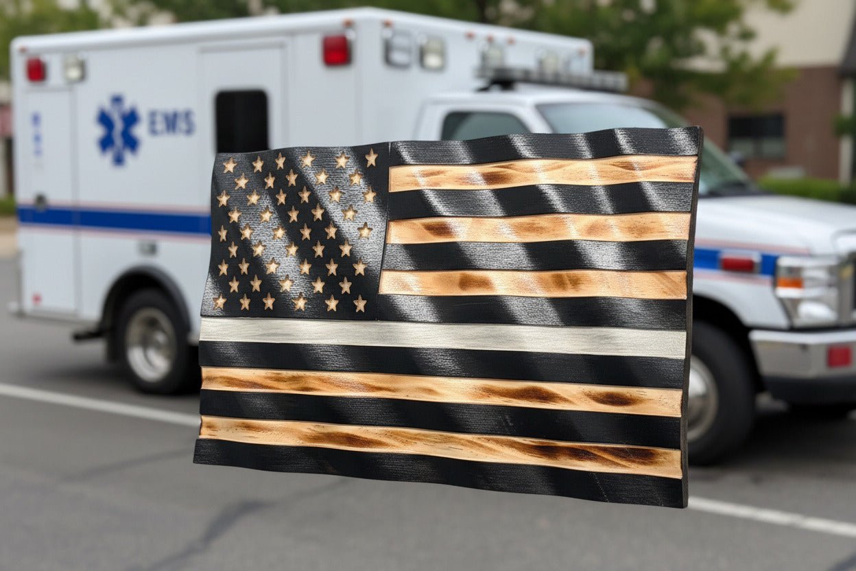 Honors Flag E.M.S. White Line
