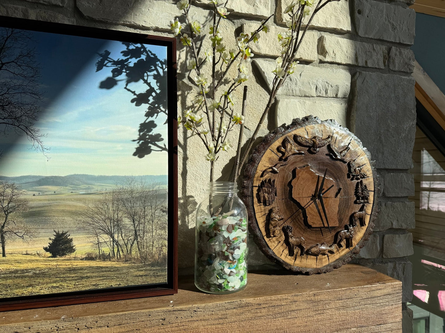 Wisconsin Wild Times Clock - Nature Theme