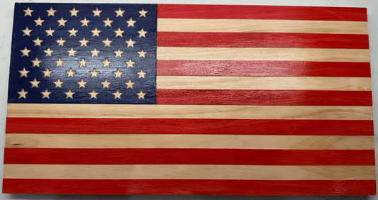 Wooden American Flag Art - 50 Star- Flat