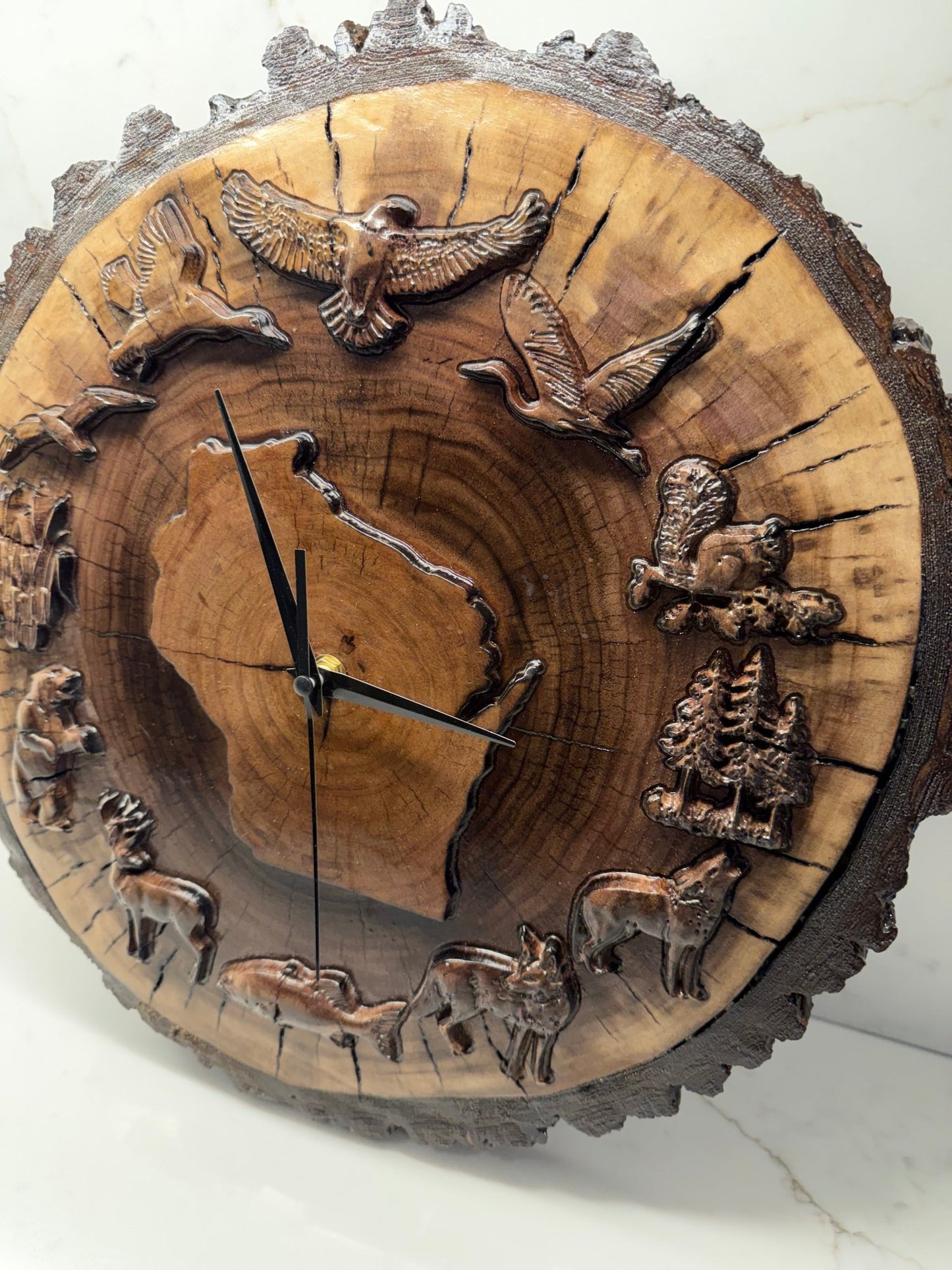 Wisconsin Wild Times Clock - Nature Theme